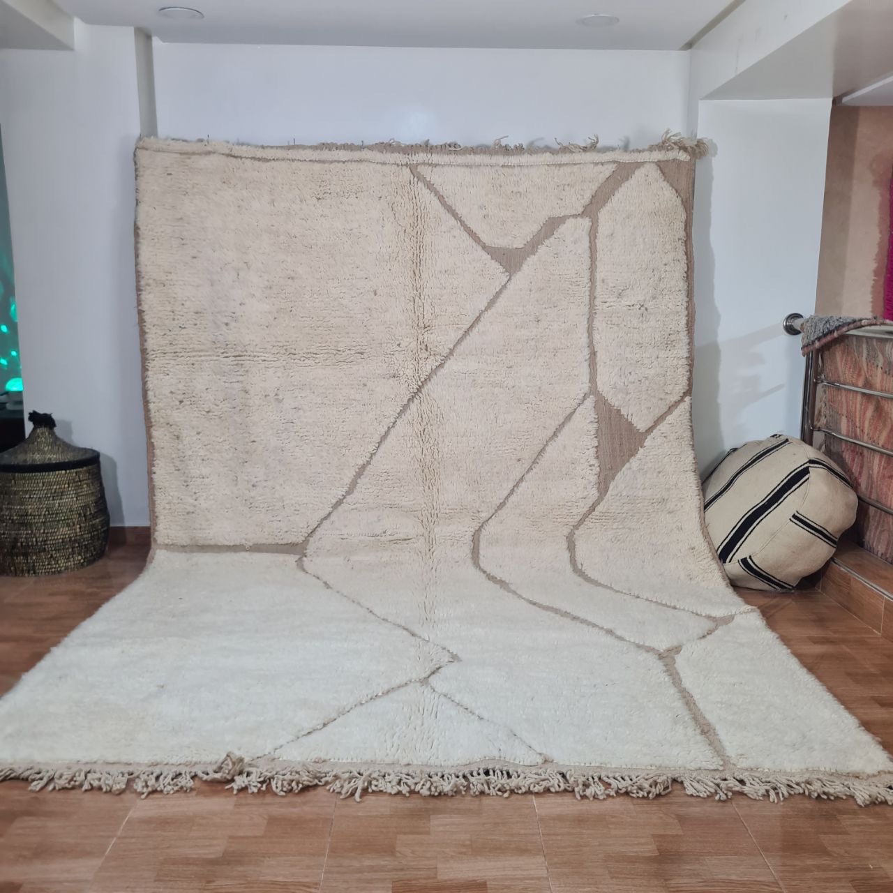 White Harim Marokkaans handgemaakt tapijt150 cm x 100 cm
